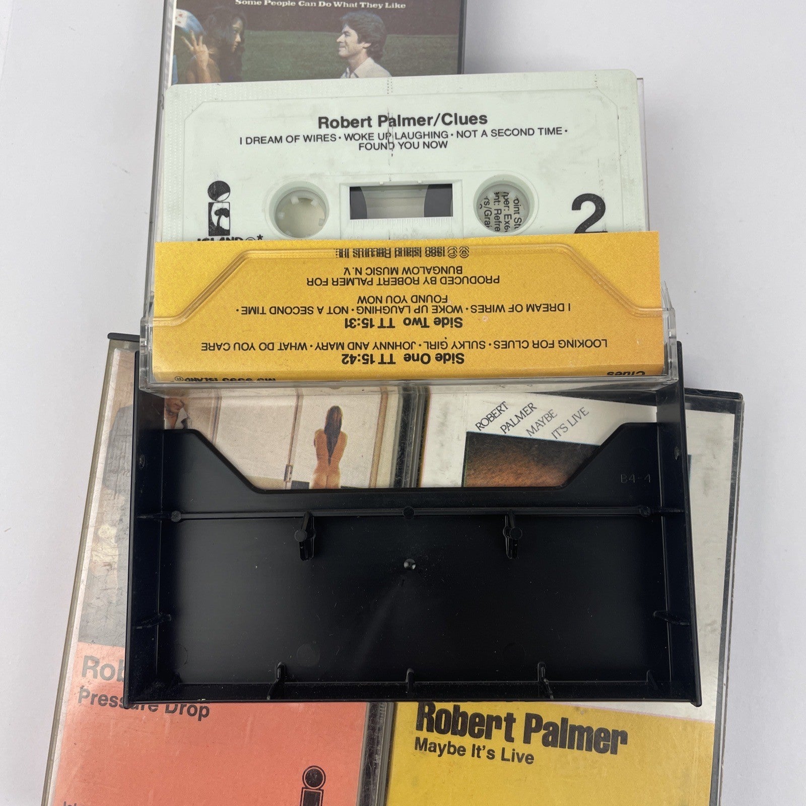 Lot Of 4 Robert Palmer Audio Cassette Tapes - CLUES - Pressure Drop - It's Alive