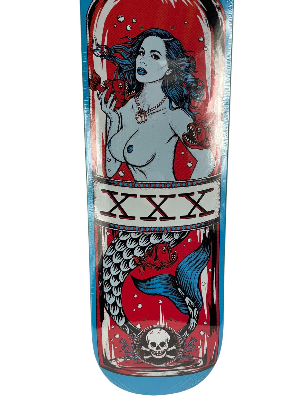 Patrick Melcher Mermaid BLUE Pro Death Skateboards 8.25 " Tapered Square FA Nose