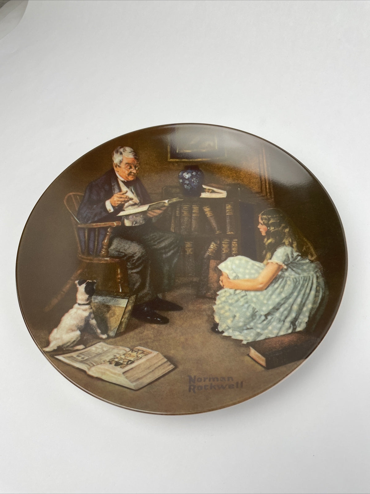 Norman Rockwell, Edwin Knowles Collection, The Story Teller, 1983 AC 7636