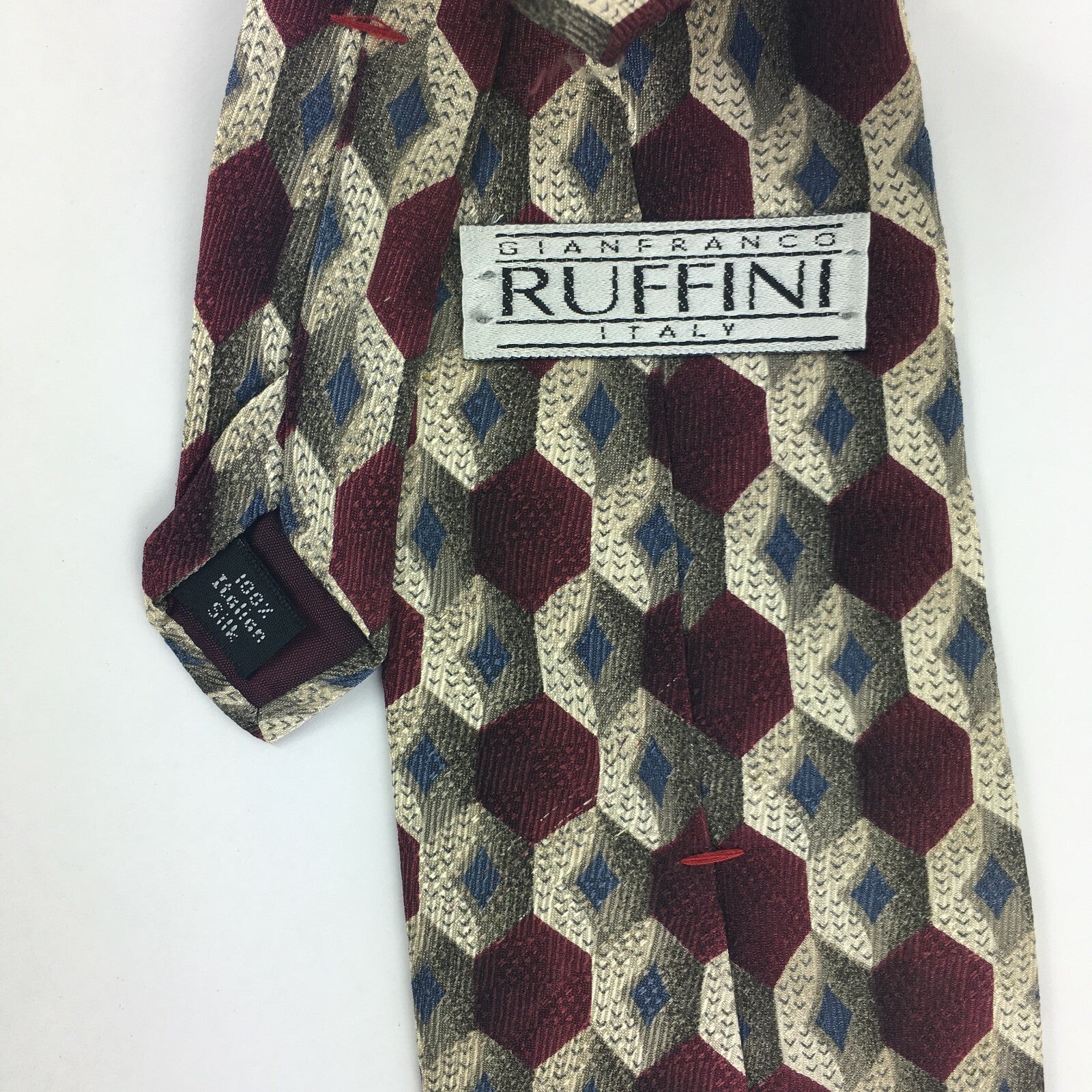 Genuine Ruffini 100% Silk Handmade Stylish Formal/Casual Tie Multi Coloured