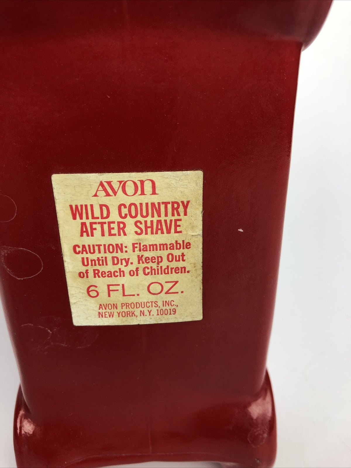 VINTAGE RARE AVON MODEL A CAR  AFTERSHAVE Wild Country BOTTLE empty RED