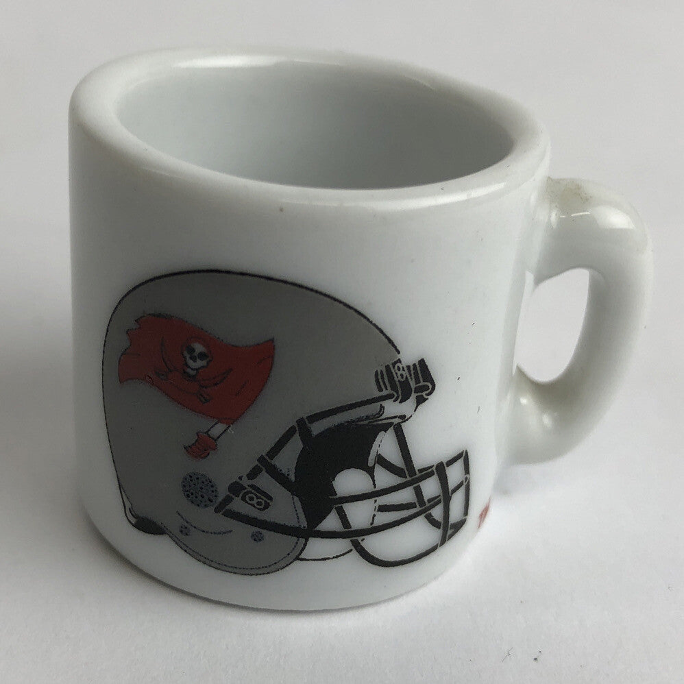 Vintage NFL Mini Coffee Cup Mug TAMPA BAY BUCCANEERS 1.25" Collectible Miniature
