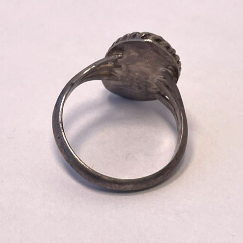 Vintage Navajo Native American Mother of Pearl 925 Sterling Silver Ring Size 6