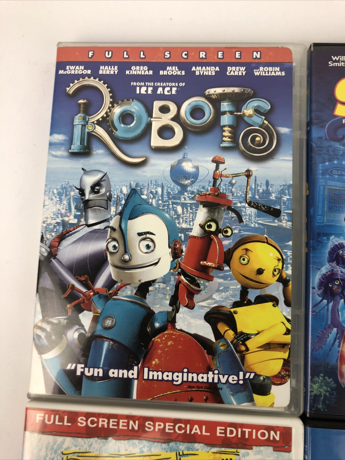 4 x DreamWorks DVD LOT - Shark Tale, Surf's Up, Robots, Over the Hedge *VGC