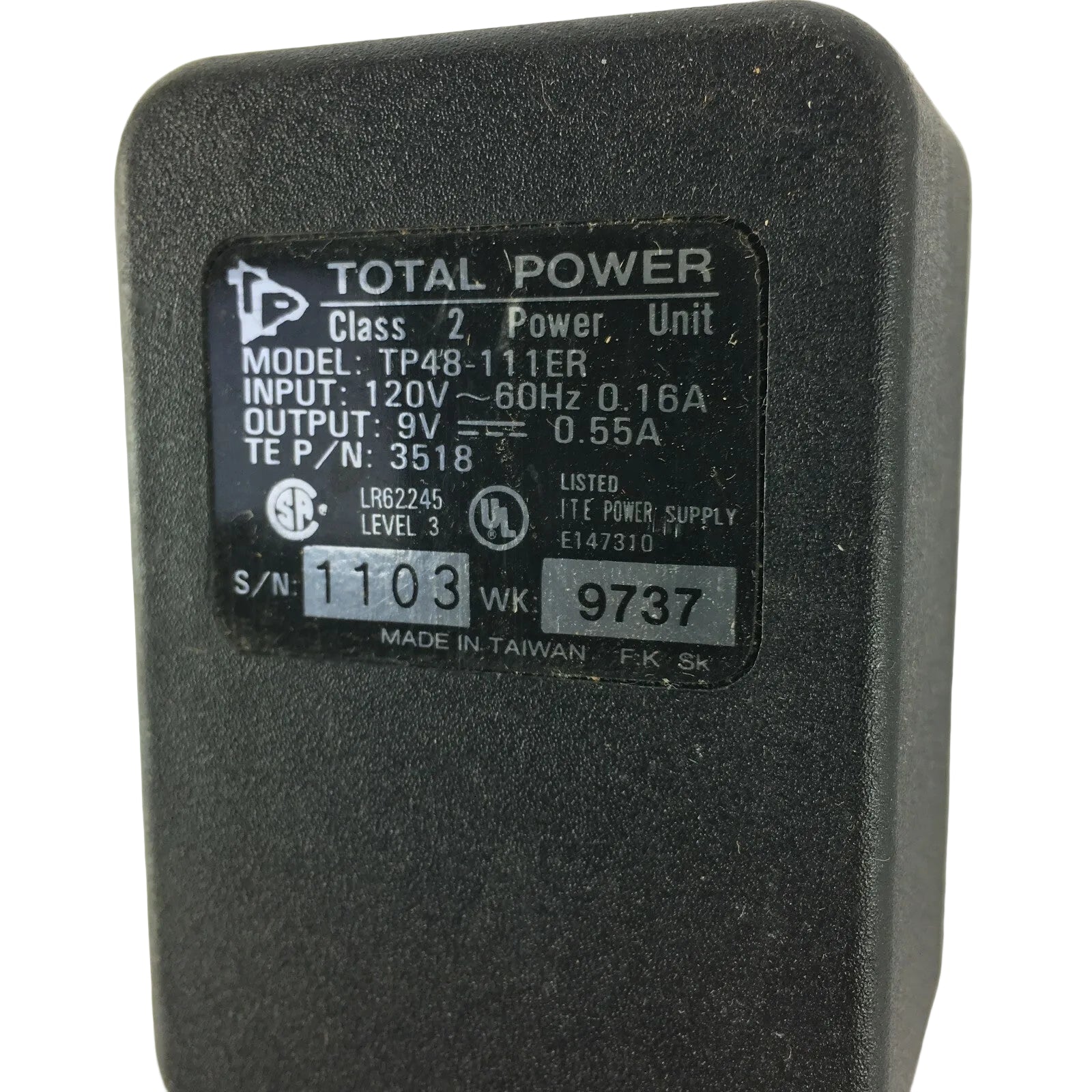 Genuine Total Power TP48111ER Output 9 V 550 mA Power Supply Adapter A41