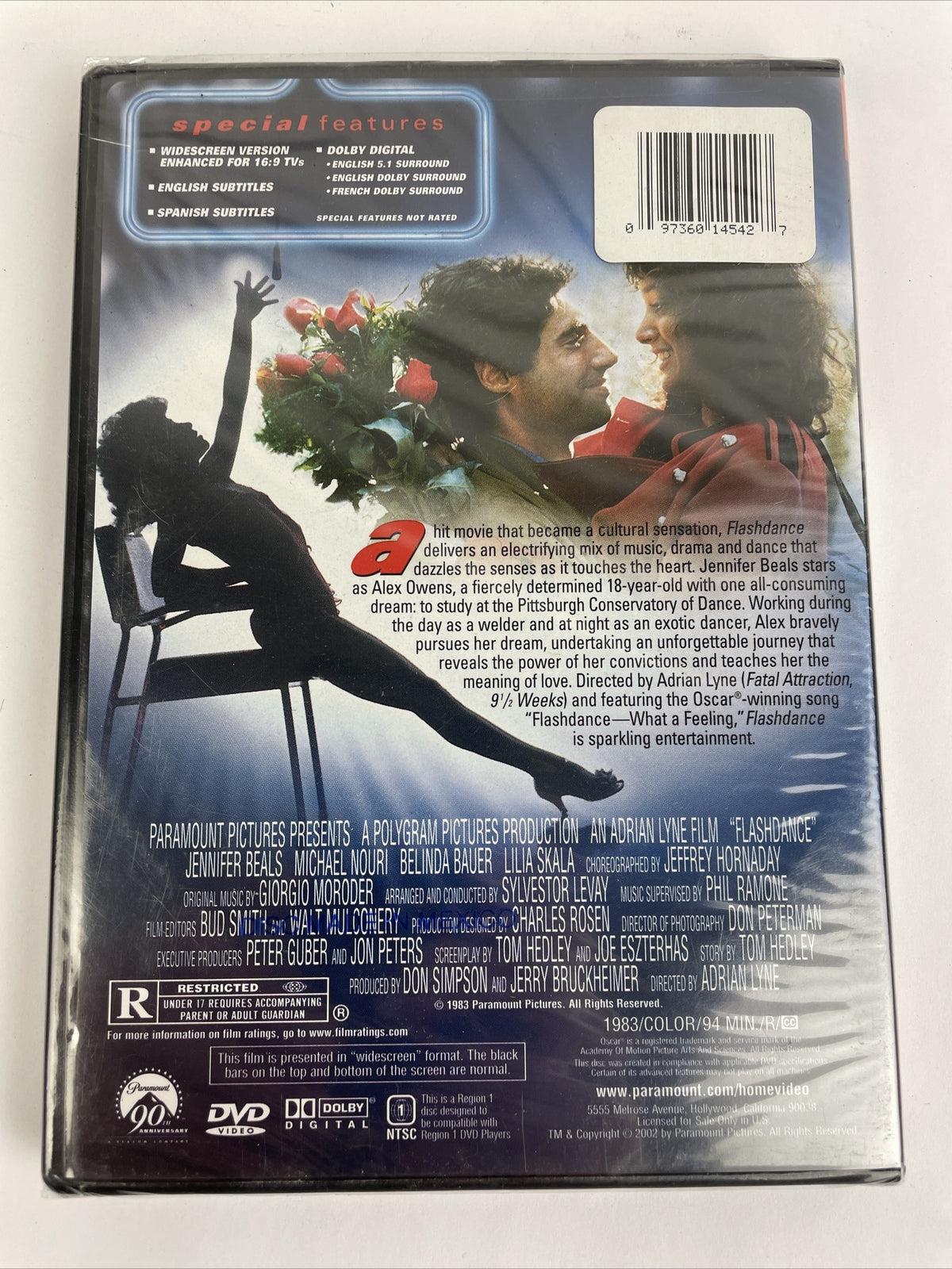 " FLASHDANCE " Jennifer Beals DVD Video w Special Features Brand New Sealed