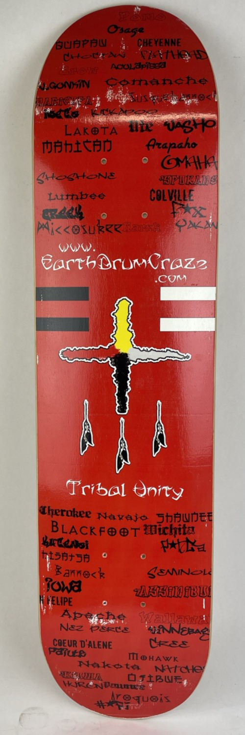TRIBAL Ubity Earth Drum Craze Skateboard Deck - Comanche Shoshone Choctaw Navaho
