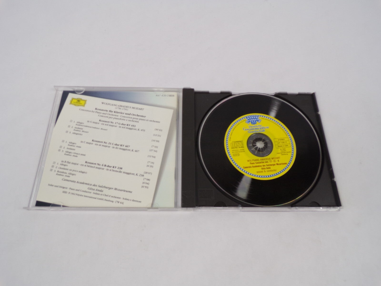 Mozart Klavierkonzerte Allegro Andane Allegremo In Si Bemolle Maggiore CD#63