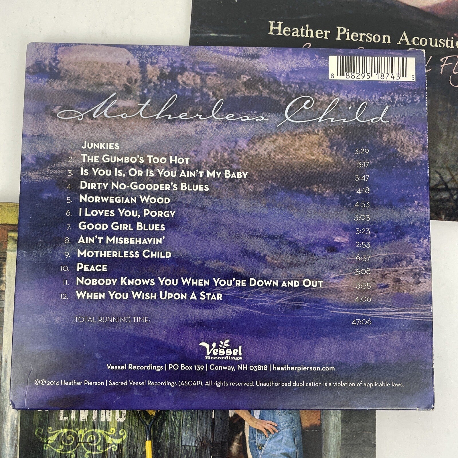3 x HEATHER PIERSON Audio CD Lot - Motherless Child - Still She Will Fly - THWOL