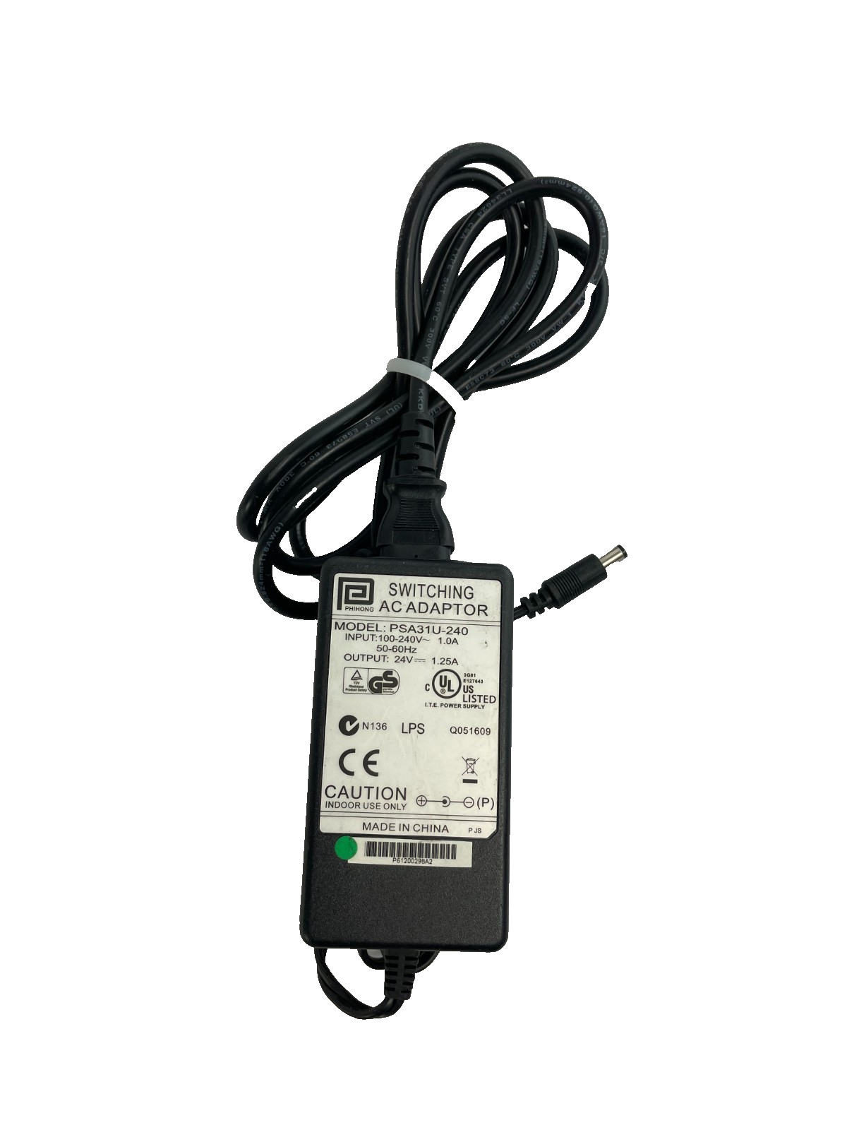 Geniune Phihong Model PSA31U-240 Output 24V 1.25 Power Supply AC Adapter #A42