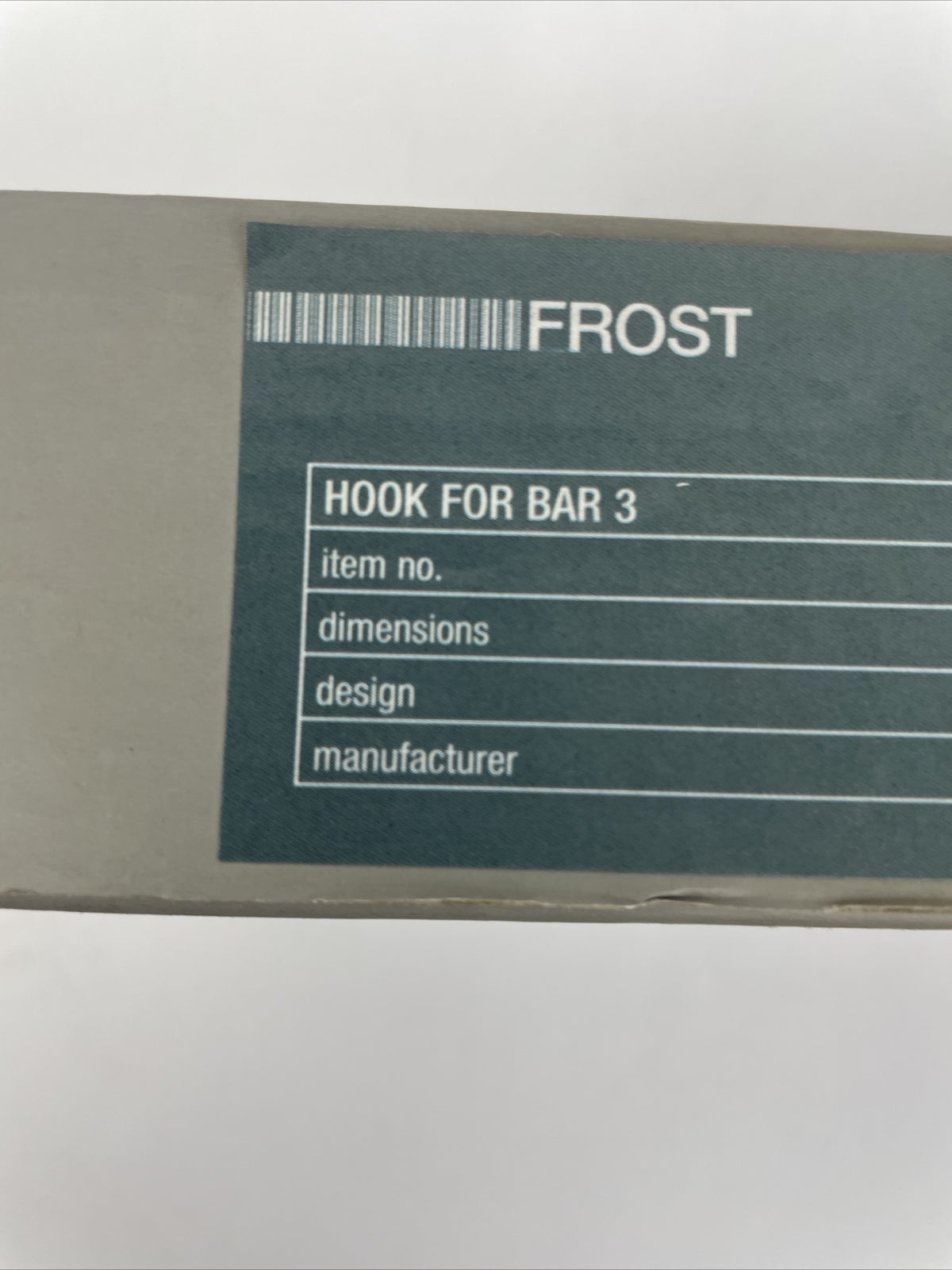 4 x Nova2 | Hook for Bar 3 Single hooks from FROST Designed by HENRIK BØNNELYCKE