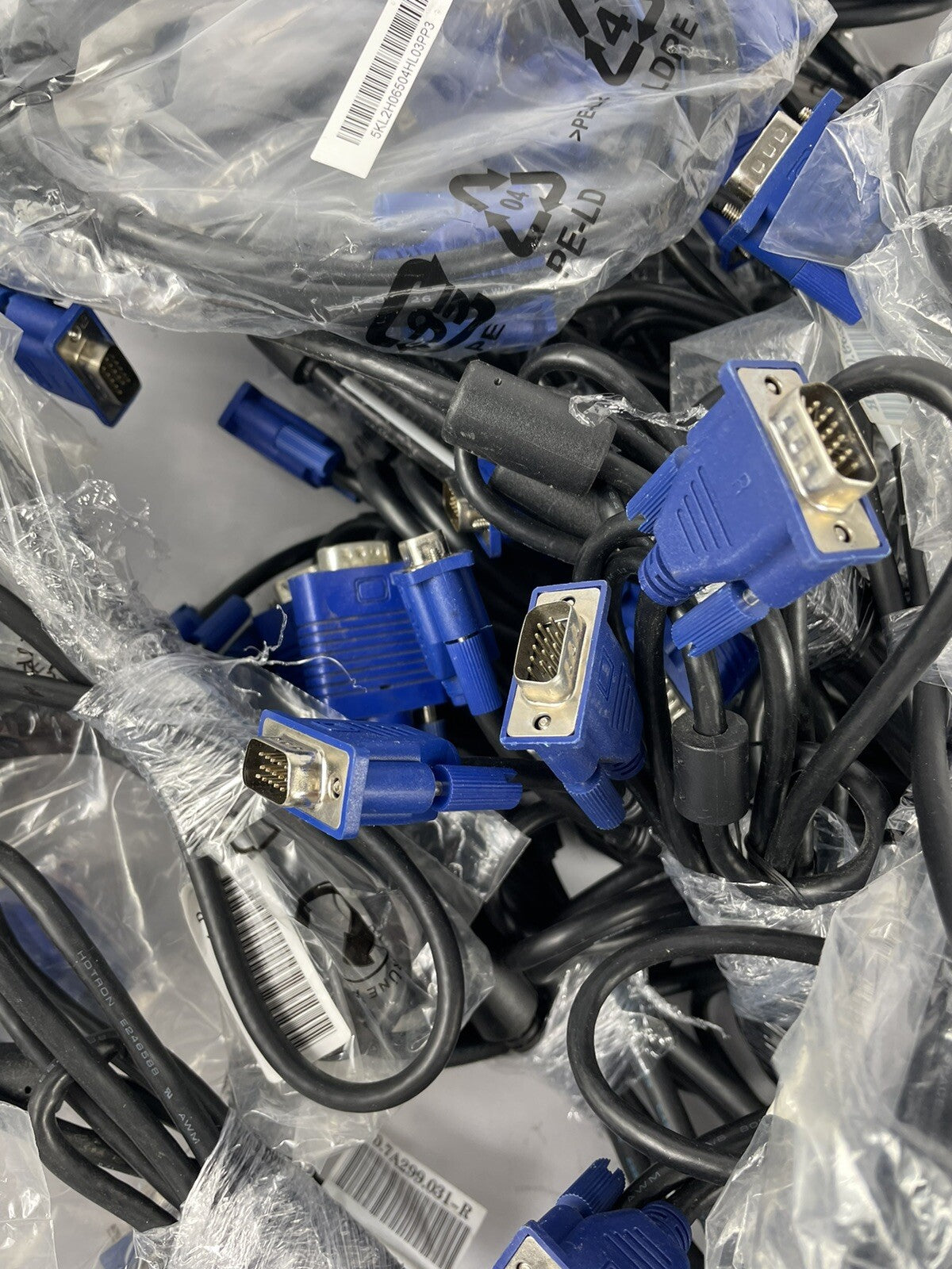 Lot of 50 : HP Dell VGA Male To Male VGA Monitor Extension Cord Cable