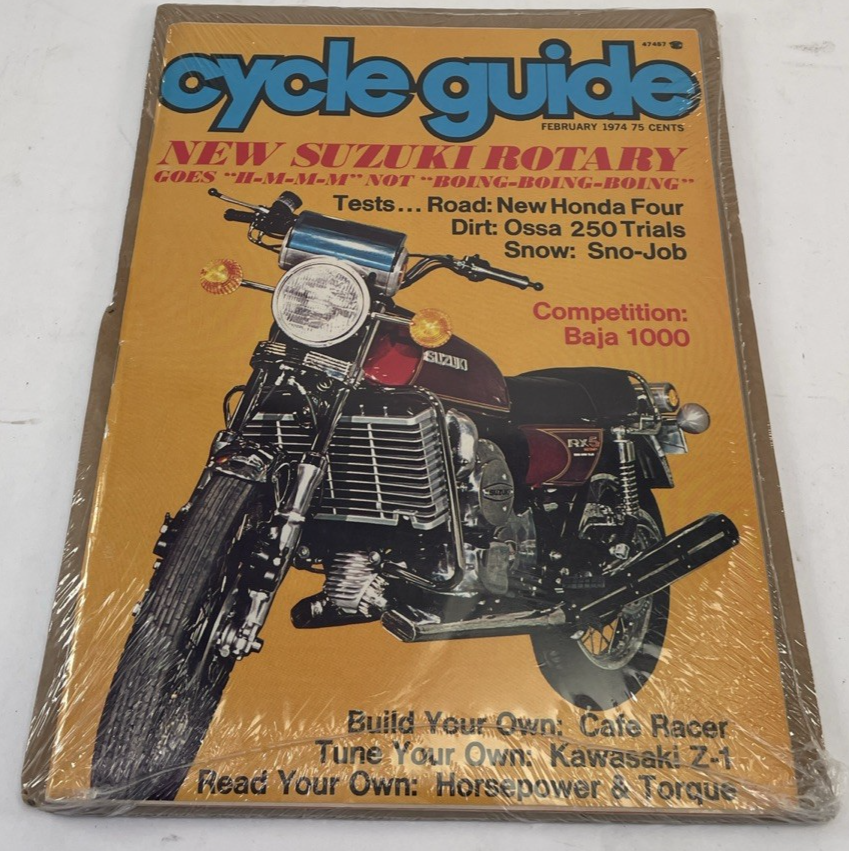 Cycle Guide Magazine February 1974 SUZUKI Rotary KAWASAKI Z1 Tune Up : Baja 1000