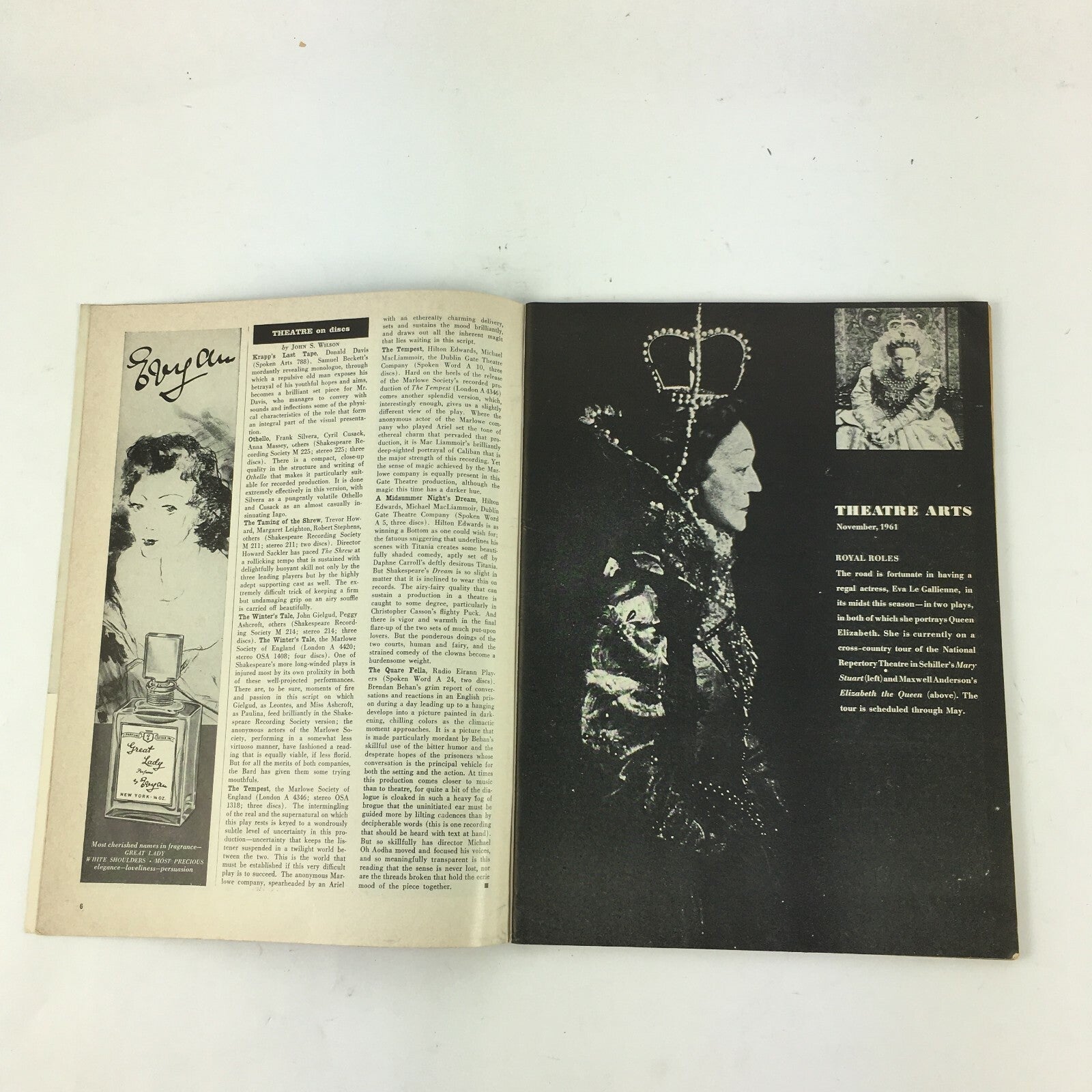 November 1961 Theatre Arts Magazine Humor Comden & Green Hirschfeld David Ross