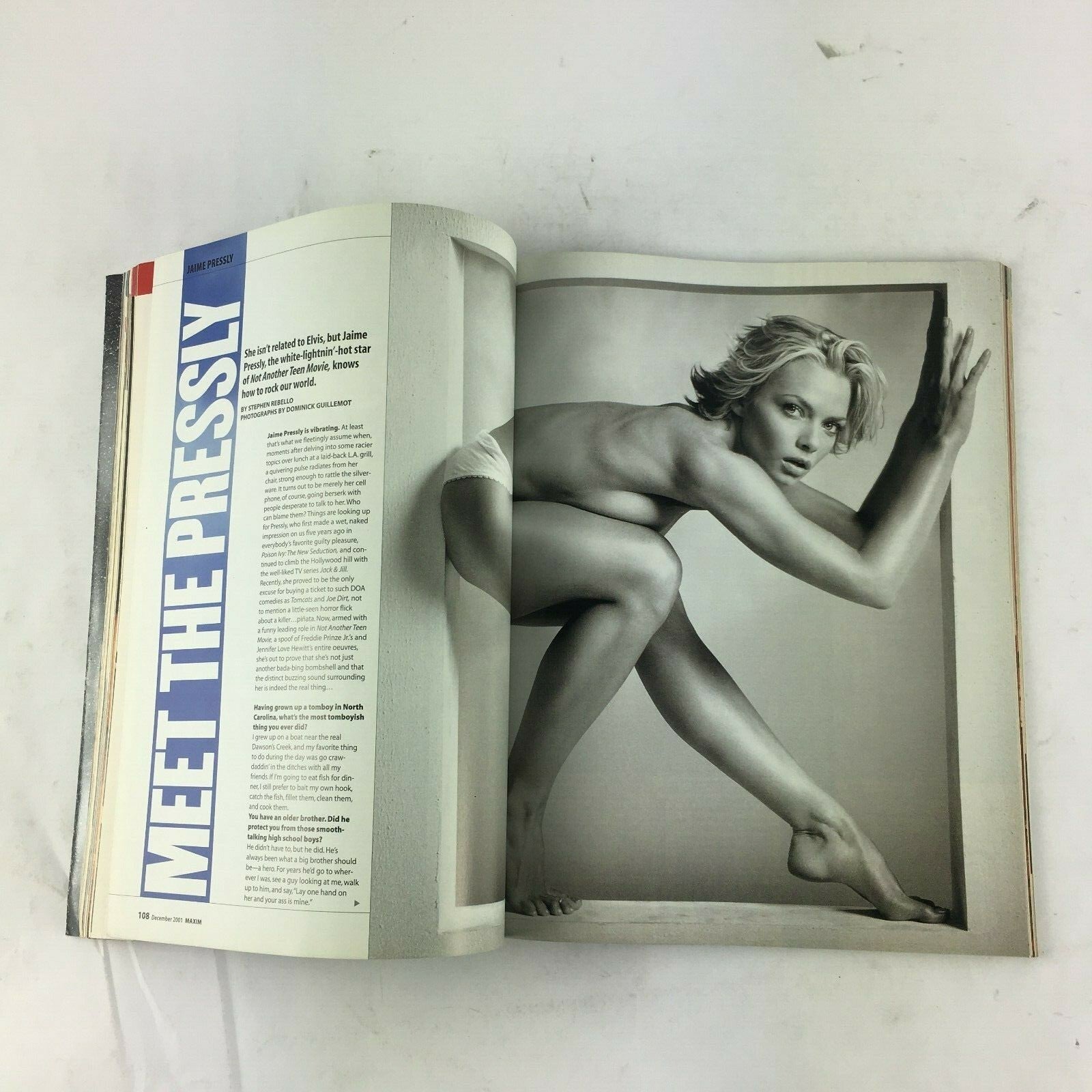 December 2001 Maxim Magazine She Wants You! They Call Her Dr.Love Come & Get It!