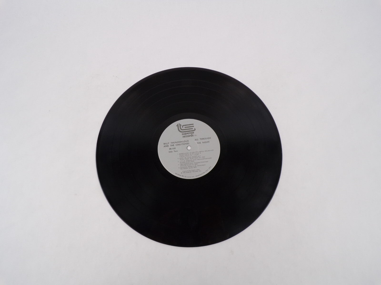 Billy Thunder Kloud And The Chieftones "All Through The Night" Vinyl Record
