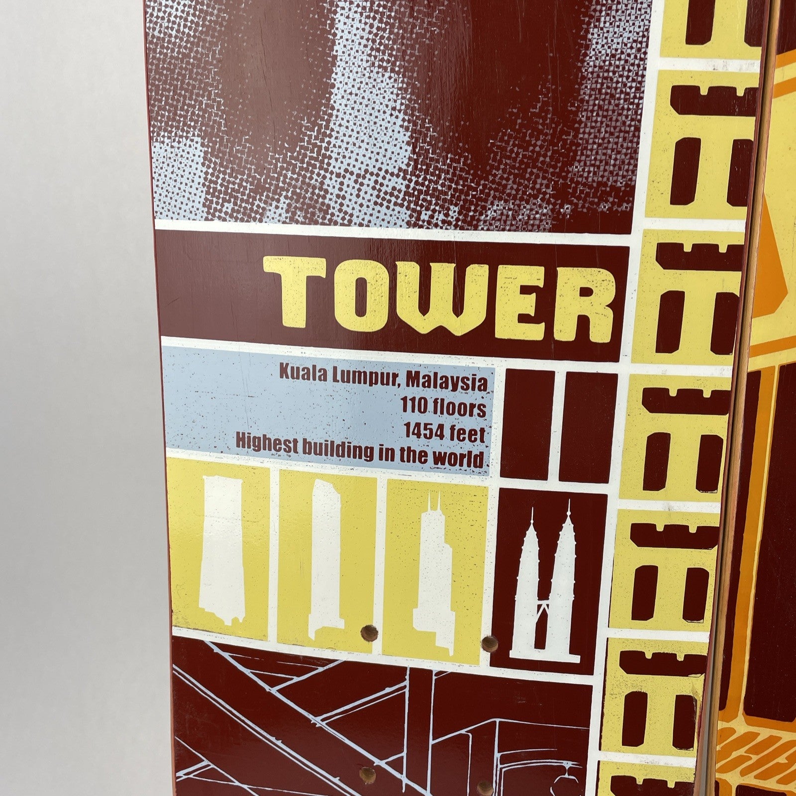 Lot of 2 x Vintage TOWER Skateboards Skateboard Deck MONTREAL  7.5"  1999