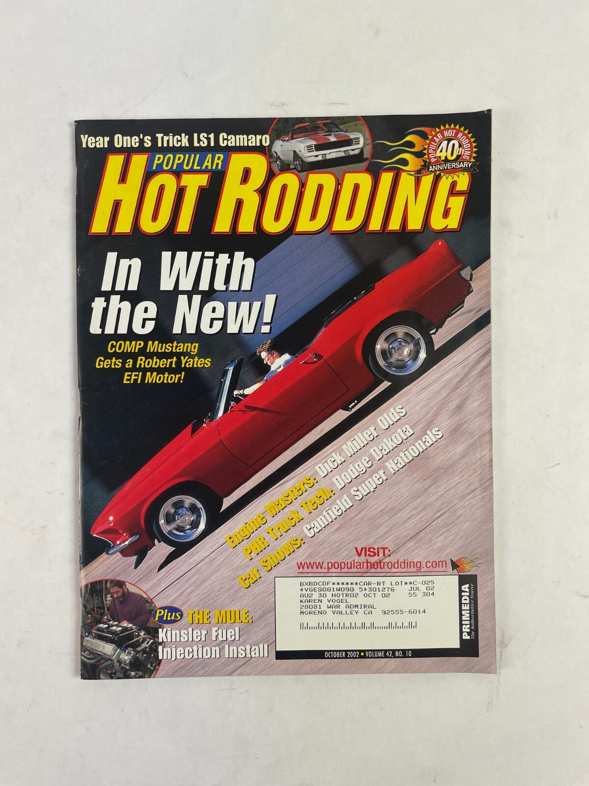 October 2002 Hot Rodding Magazine In Width the New COMP Mustang Gets a Robert