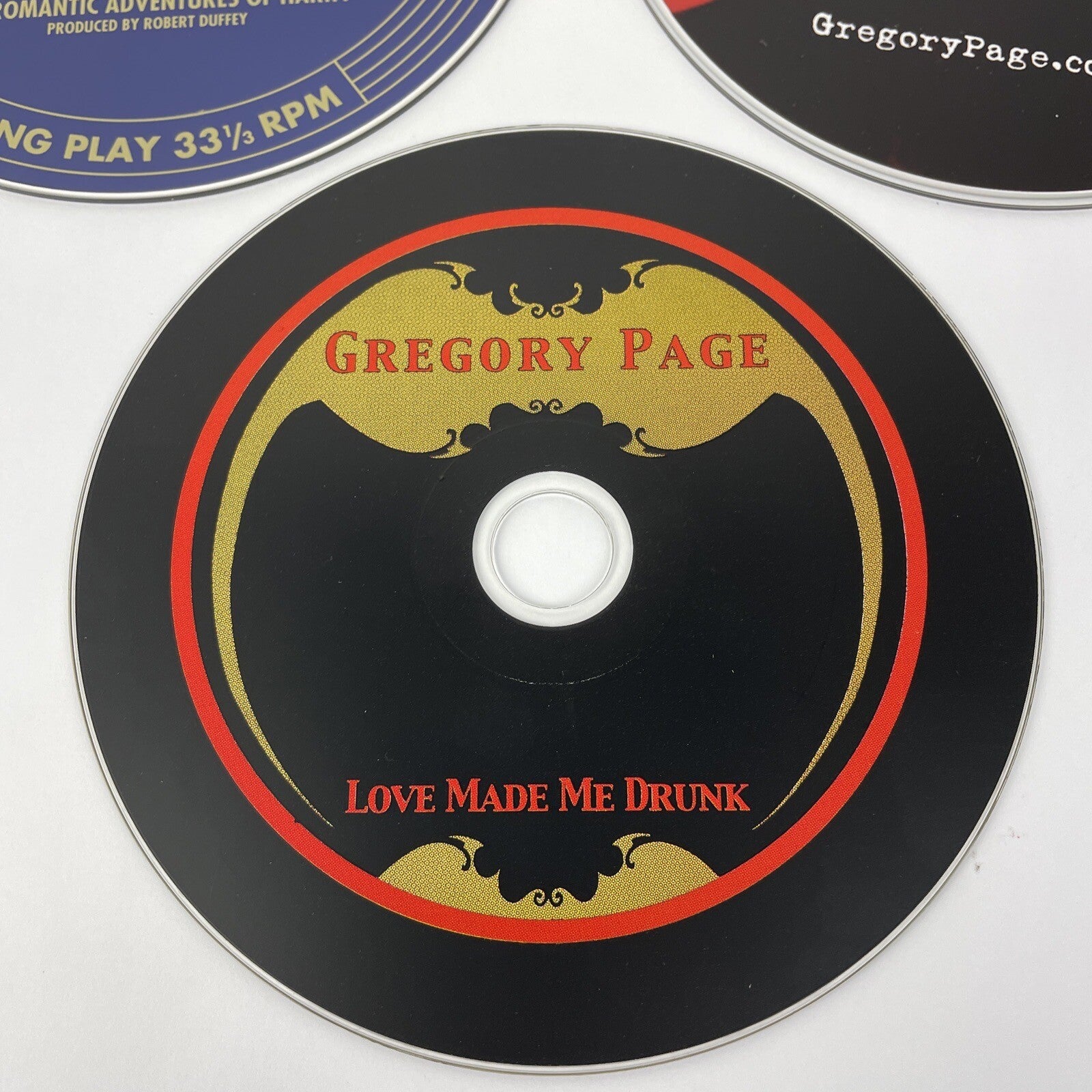 3 x Gregory Page CDs The Romantic Adventures of Harry, Love Made Me Drunk, Self