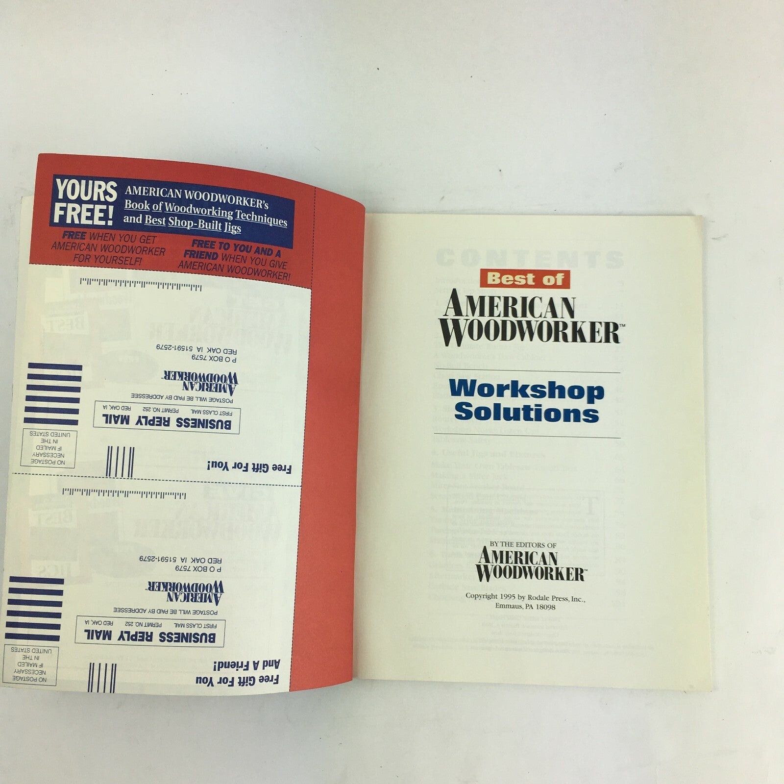 Best of American Woodworker Workshop Solutions Directions,illustrations 