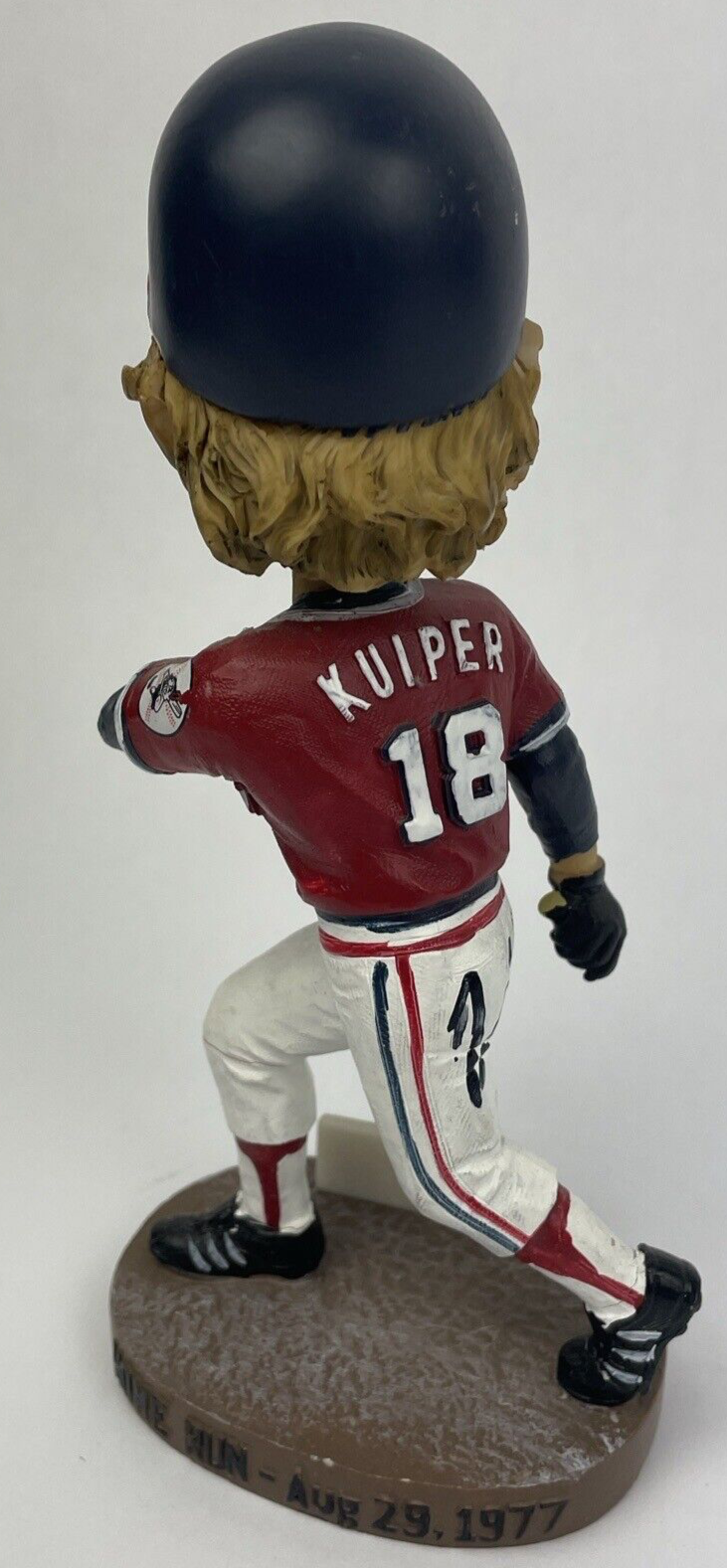 Cleveland Indians Guardians SF Giants Duane Kuiper Bobblehead Signed Broken Bat