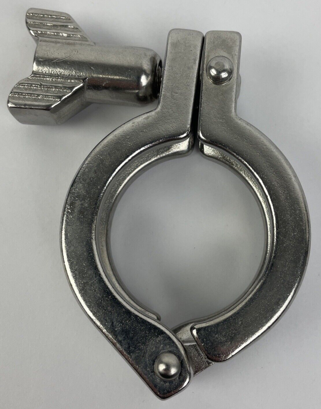 1.5" Tri Clamp with Wing Nut Stainless Steel 304 Heavy Duty Sanitary Clamp 1.5in