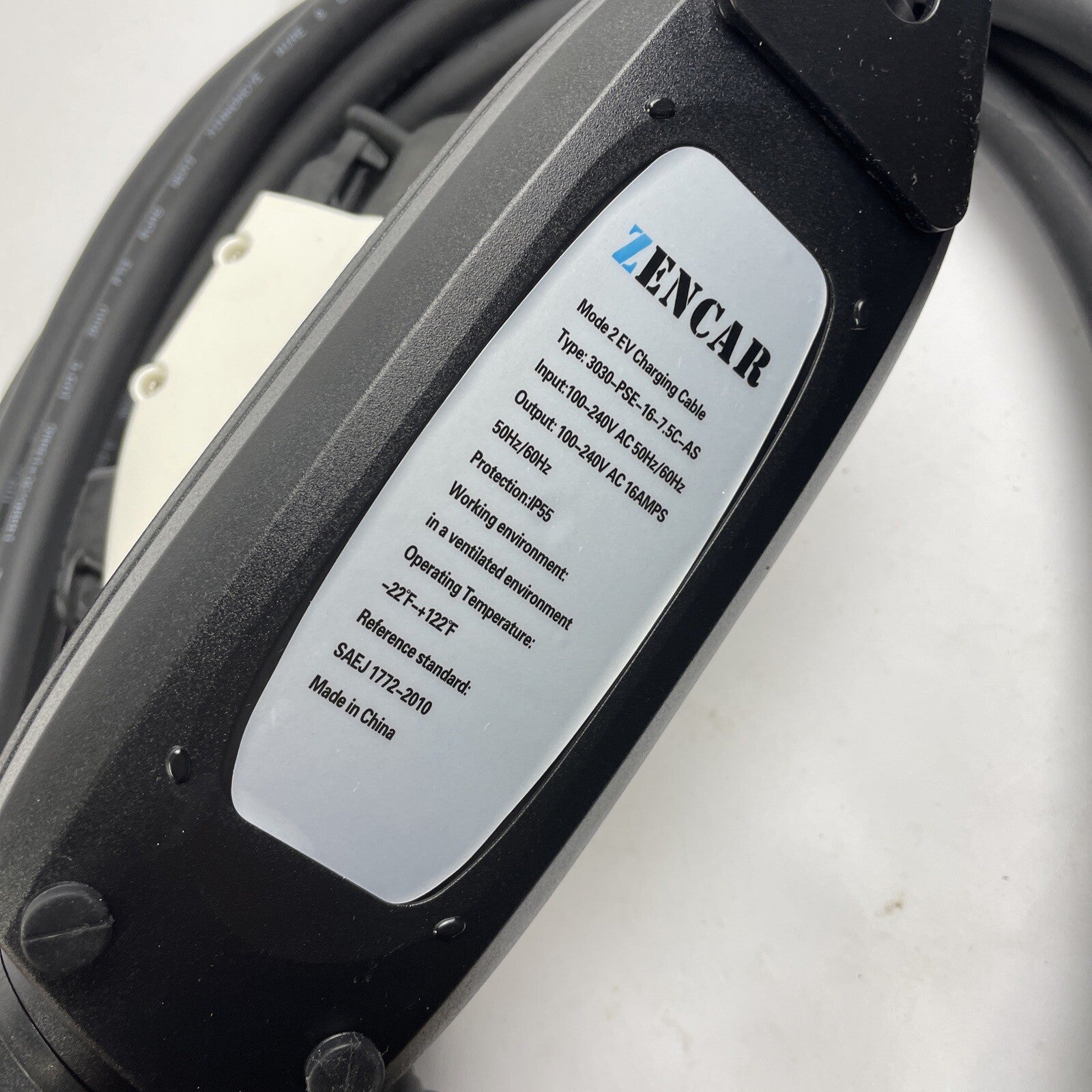 NOS ZenCar Level 2 EV Charger 240V NEMA 15-30 Plug for Ford Fusion with Case