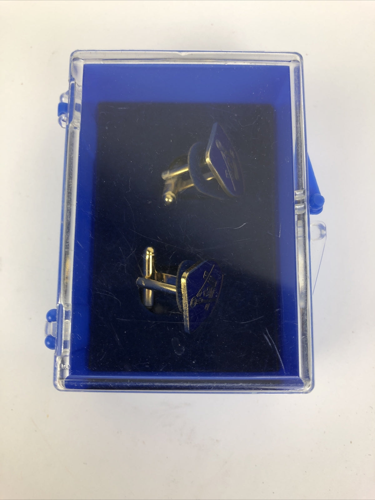Free Masons Masonic Cuff Link Set in Blue & Gold Shield - LOOK