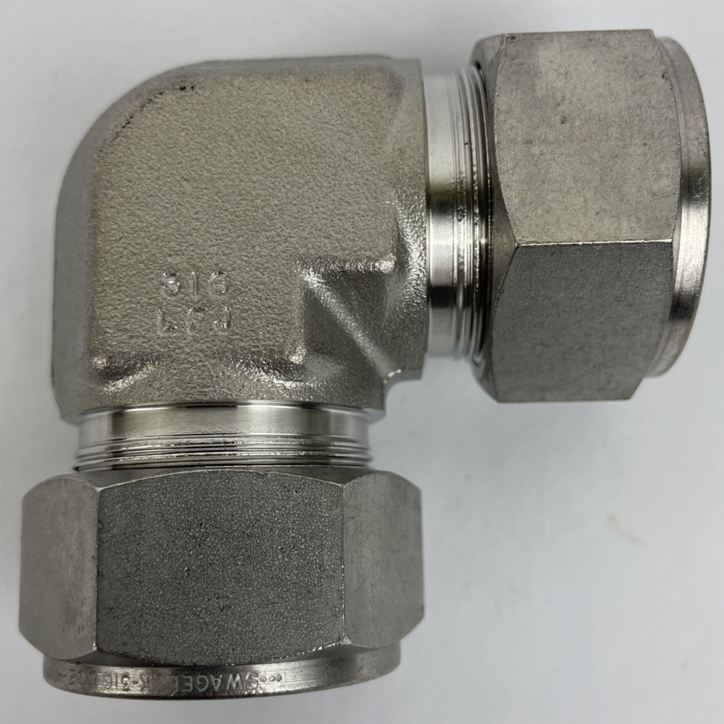 OEM Swagelok SS-1610-9, 1" 316 LFJ Stainless Steel Union Elbow, 90 deg