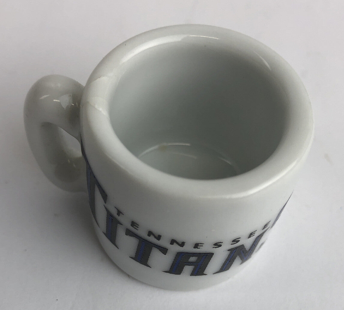 Vintage NFL Mini Coffee Cup Mug Tennessee Titans 1.25" Collectible Miniature