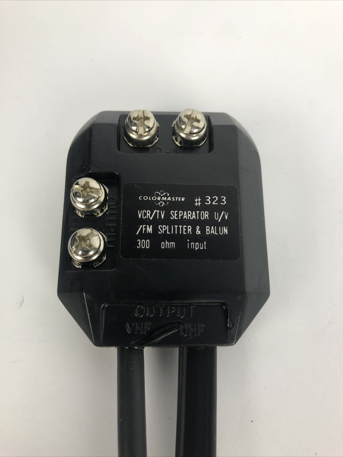 COLORMASTER VCR / TV Separator U/V FM Splitter Model 323 VHF UHF NEW * FREE SHIP