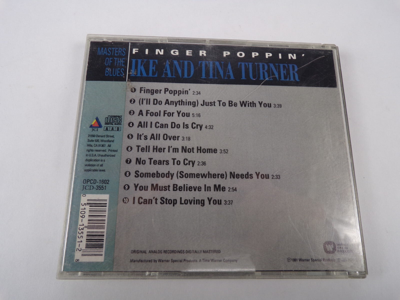 Ika And Tina Turner Finger Poppin A Fool For You All I Can Do Is Cry CD#53