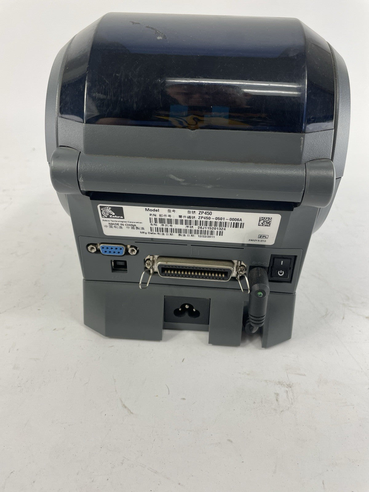 Zebra ZP450 Direct  UPS Thermal Label Shipping Barcode Printer USB -parts repair