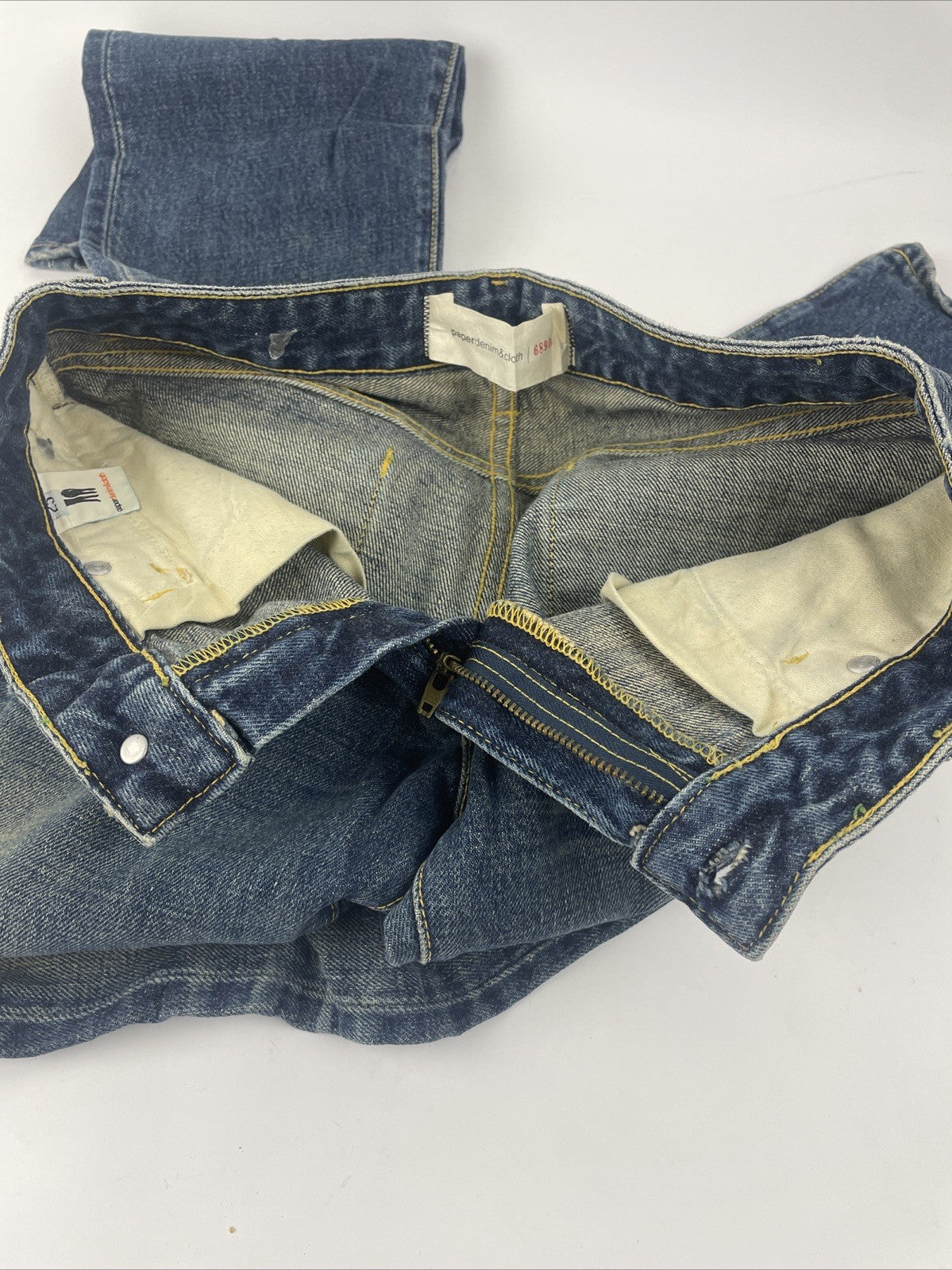 Paper Denim & Cloth 68900 Med Wash Women's Denim Jeans Sz 25 Y2K Distressed Worn