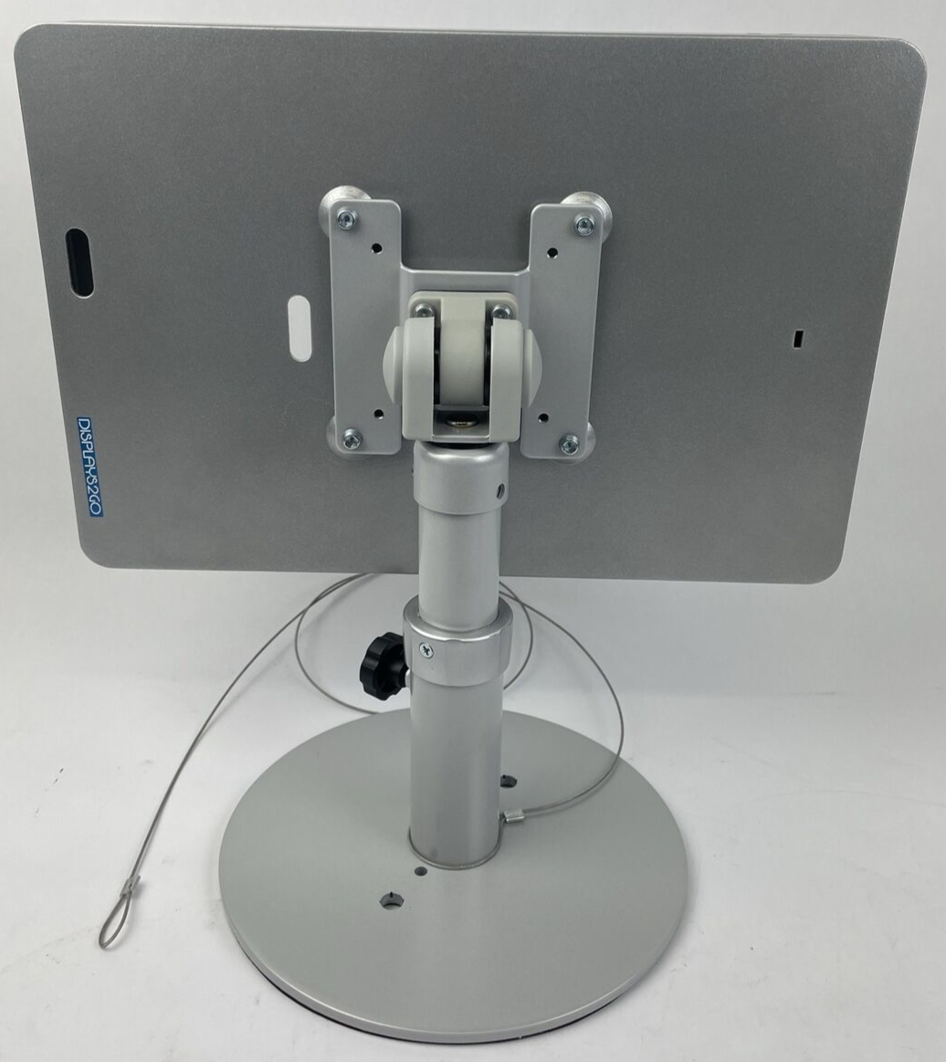 Lot of 3 x Silver DISPLAYS2GO ANTI-THEFT IPAD PRO DESK STAND w Mounting Hardware