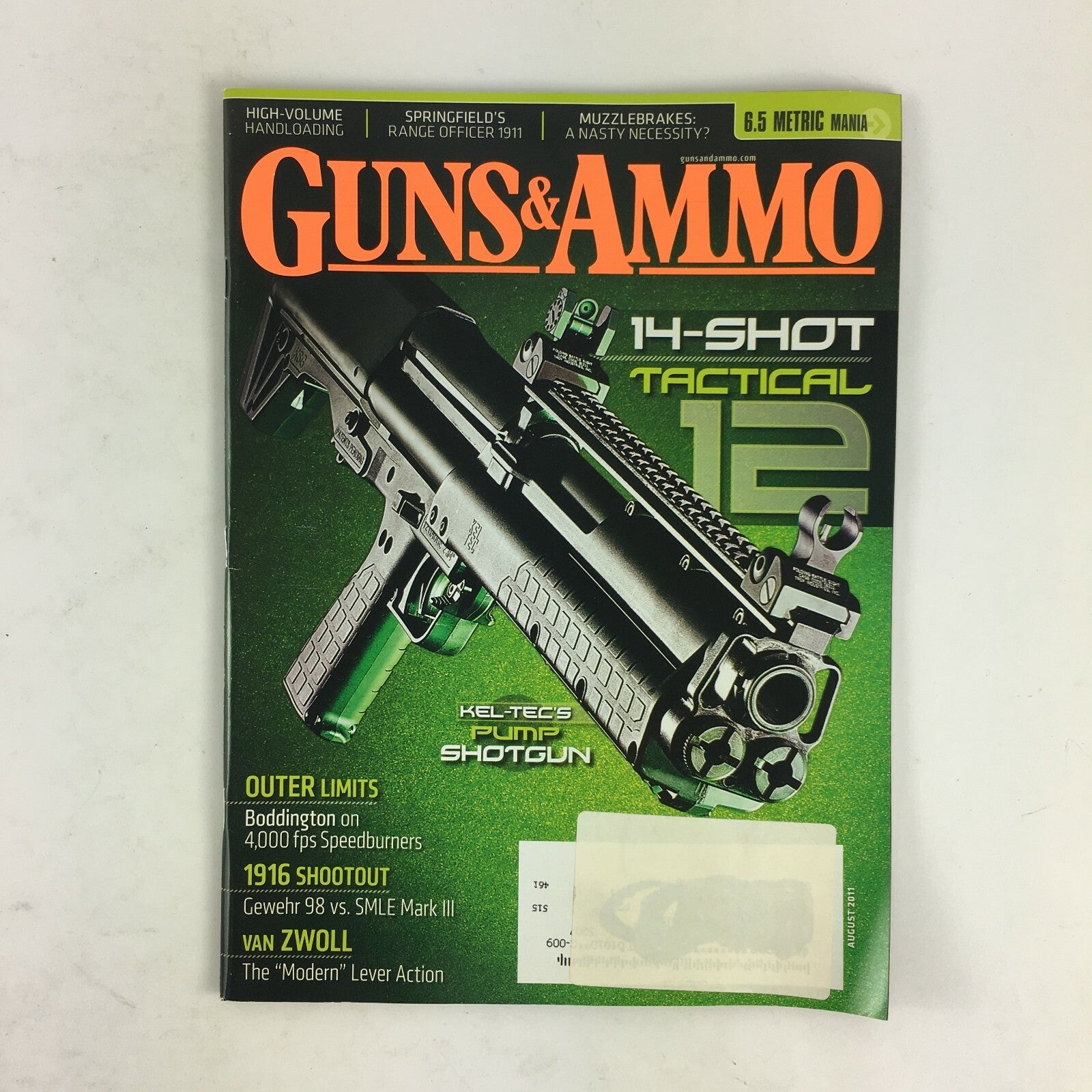 August 2011 Guns & Ammo Magazine 14-Shot Tactical Gewehr 98 vs.SMLE Mark III