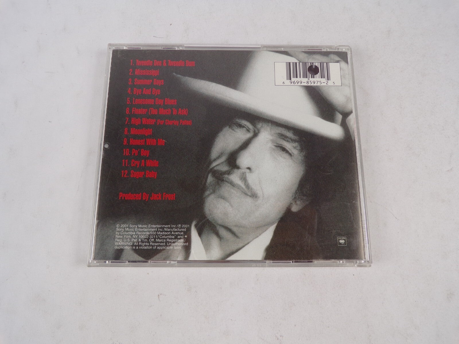 Bob Dylan "Love And Theft" Tweedle Dee & Tweedle Dum Mississippi Summer CD#22
