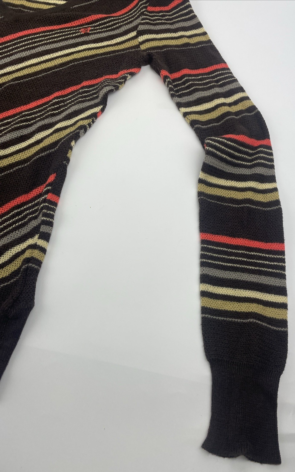Y2K Volcom Multicolor Sweater Surfer Girl V Neck Size S Pattern Knit Sweater