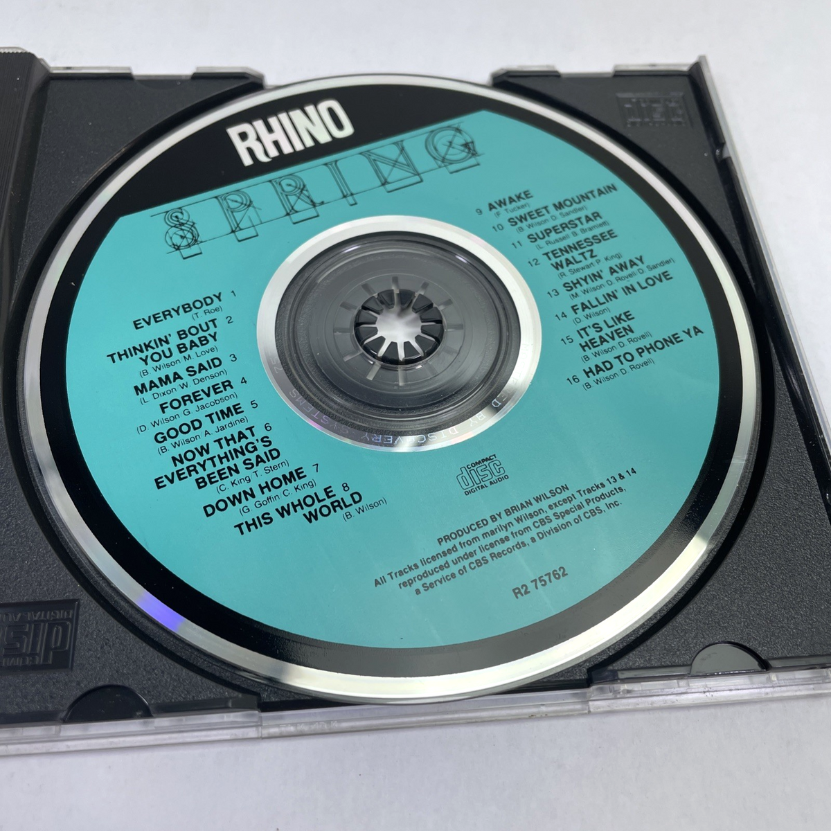 SPRING - Self Titled S/T (1972 Album) CD 1988 Rhino Brian Wilson - Mint Disc