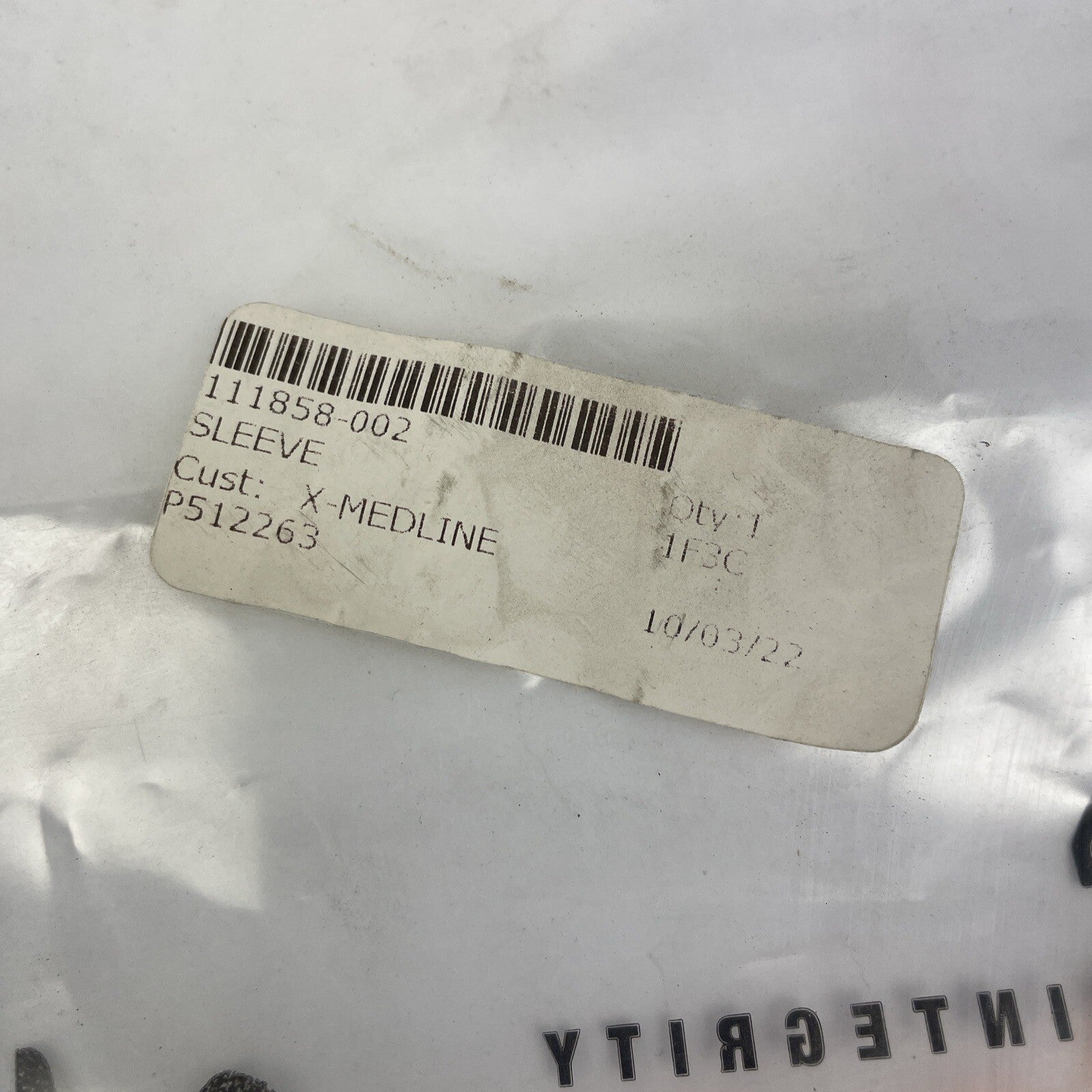 New Crown Integrity Parts Systems Forklift parts: 111858-002  Sleeve