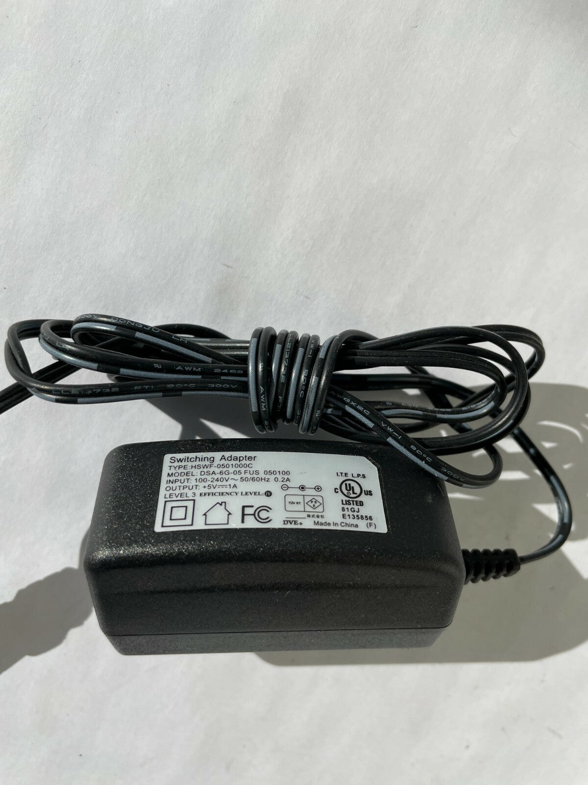 Genuine Ac Adaptor DSA-6G-05FUS 050100 Output 5 V 1 A  Power Supply Adapter A81