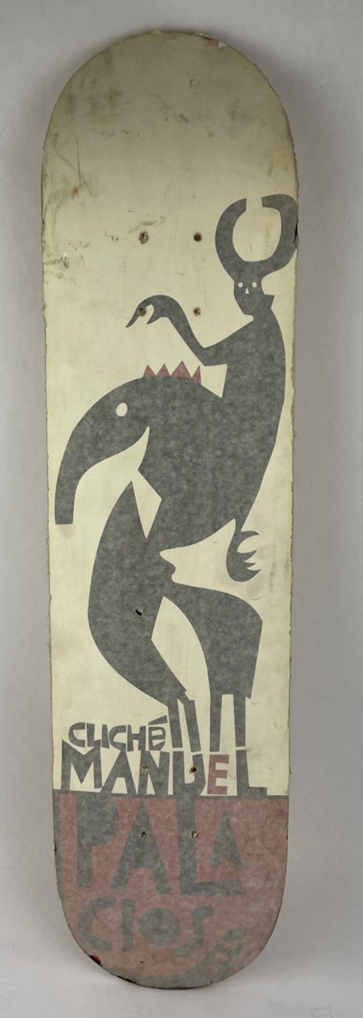 RARE Vintage Cliche Skateboards Manuel Palacios Model Skateboard Deck 7.5" x 31"