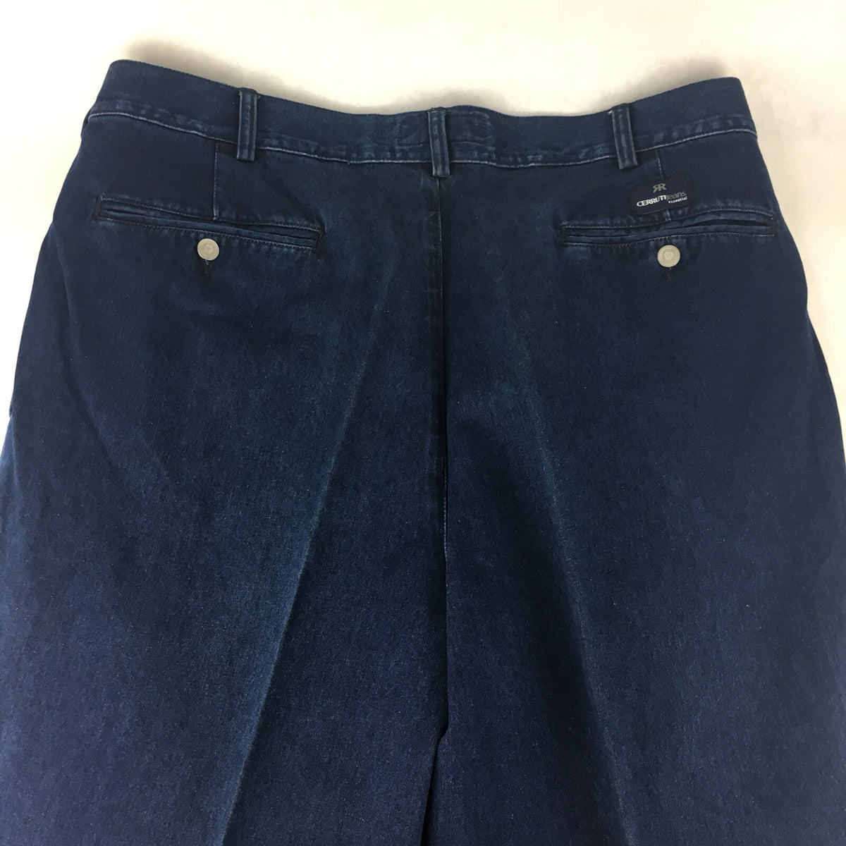CERRUTI Essential Blue Cotton Denim Mens Jeans Straight 52 