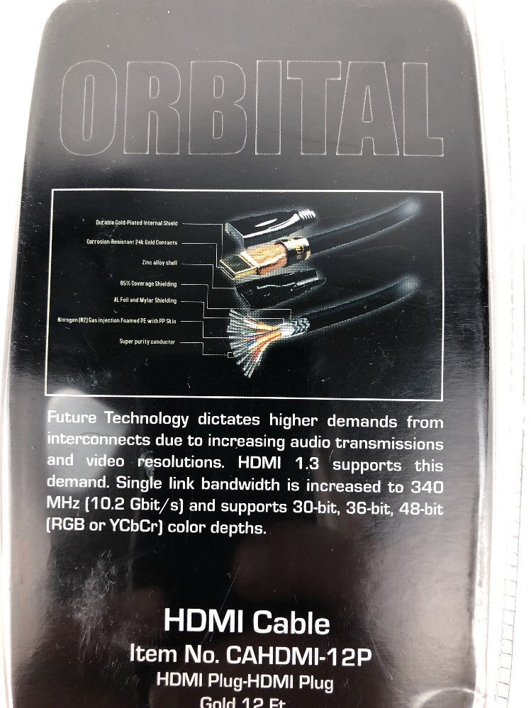 Orbital Premium Gold Series 12Ft feet HDMI CABLE BLURAY PS3 xbox 1080P HDTV