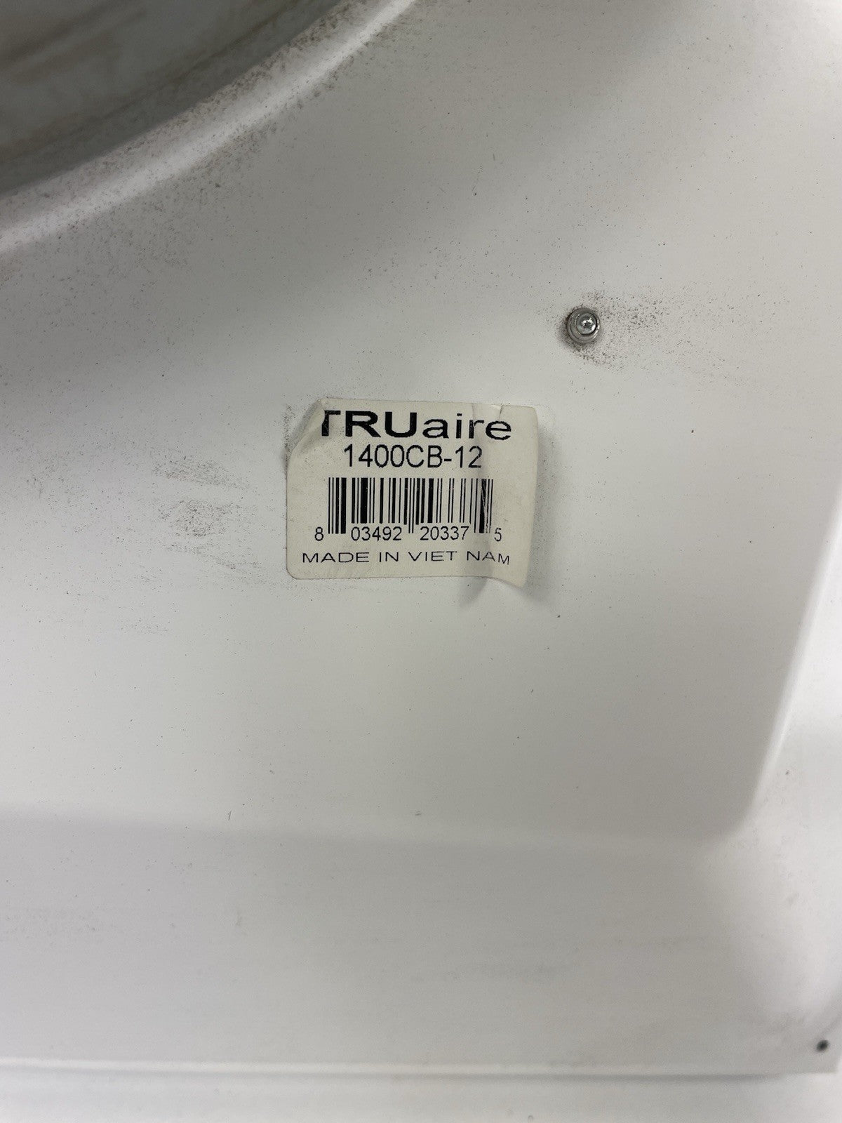 TRUaire 1400CB12 Perforated White Drop Ceiling T-Bar Metal Diffuser 24"x24"- 12"