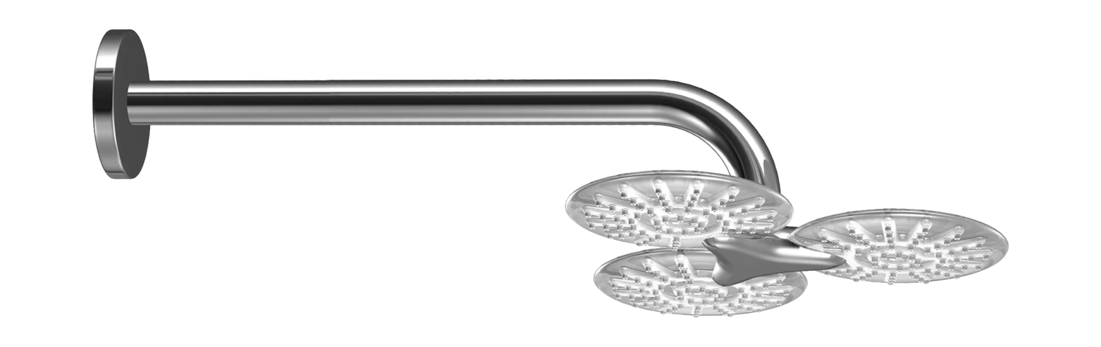 Hansa HANSACLEAR Lux 51960300 280mm overhead shower head with 3-head rainfall system