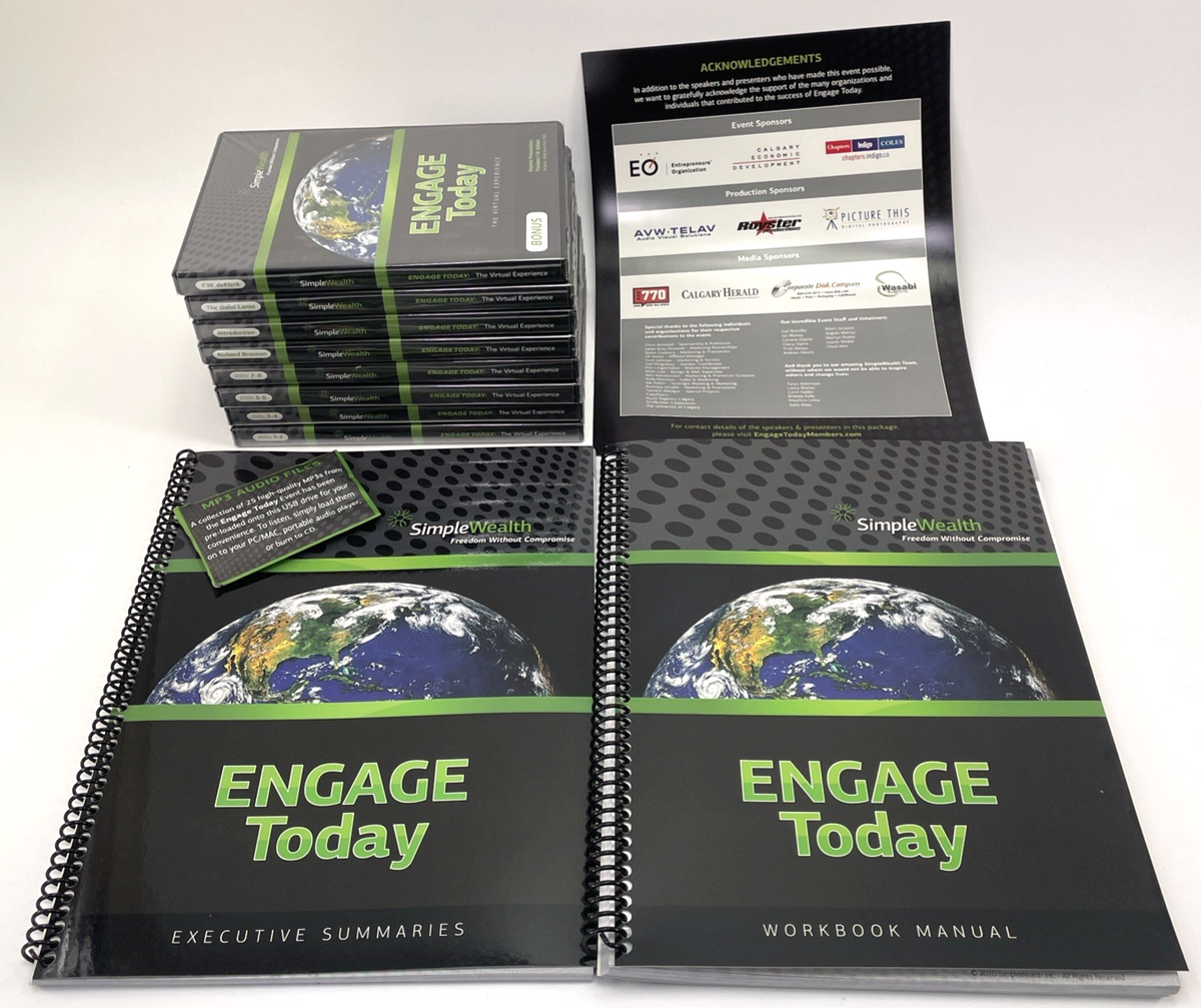 The Virtual Experience Simple Wealth ENGAGE TODAY 8 DVD Full Set Course Pack NEW