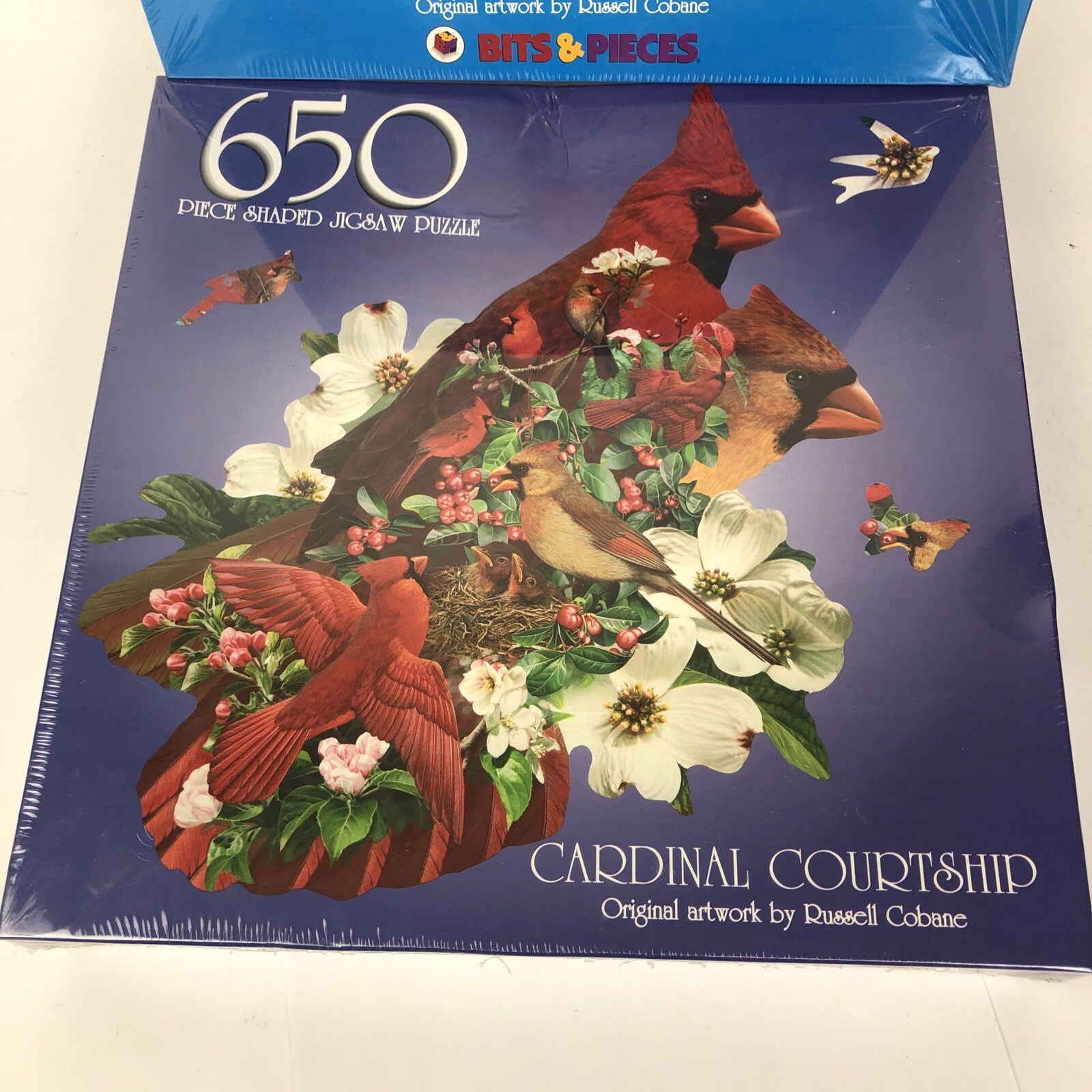 2 x NEW Russell Cobane CARDINAL COURTSHIP Hummingbird Jigsaw Puzzle 650 Pc 20x27