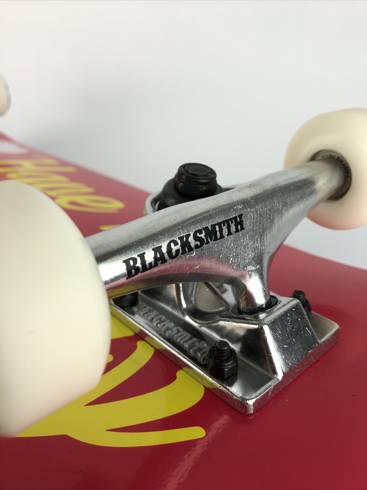 ATM Click Skateboard Complete 7.75” “ HAND” Black Smith Trucks 52mm ATM Wheels