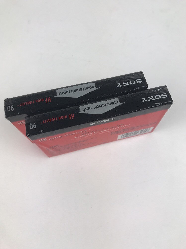 lot of 2 sony hf 90 cassettes NEW AND SEALED